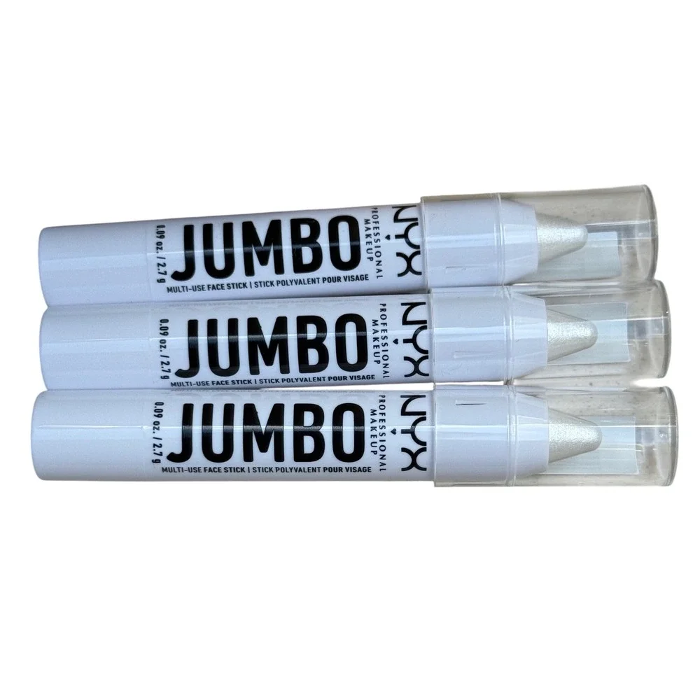 3X NYX Jumbo Multi-Use Face‎ Stick Eyeshadow Eyeliner Highlighter - White